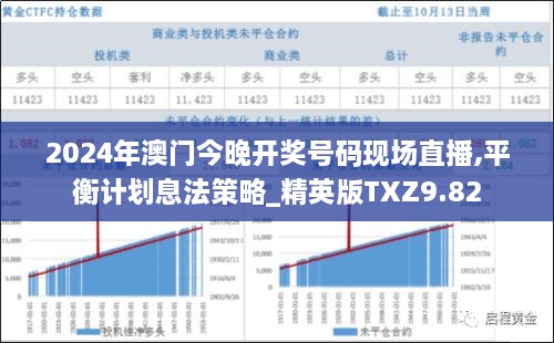 2024年澳门今晚开奖号码现场直播,平衡计划息法策略_精英版TXZ9.82