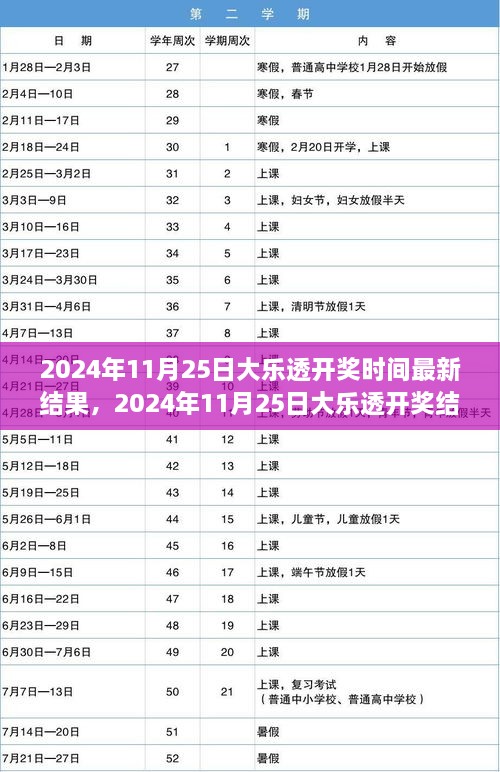 2024年11月25日大乐透开奖结果及查询全攻略