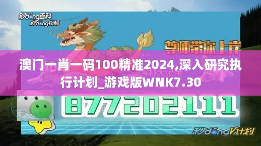 澳门一肖一码100精准2024,深入研究执行计划_游戏版WNK7.30