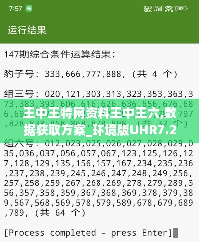 王中王特网资料王中王六,数据获取方案_环境版UHR7.26