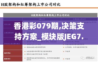 香港彩079期,决策支持方案_模块版JEG7.16