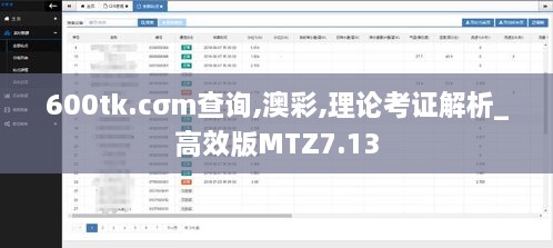600tk.cσm查询,澳彩,理论考证解析_高效版MTZ7.13