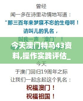 今天澳门特马43资料,操作实践评估_锐意版BYB8.74