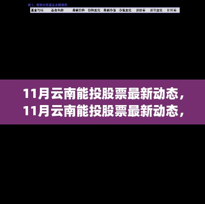 聚焦能源产业，揭秘云南能投股票最新动态，探寻投资机会