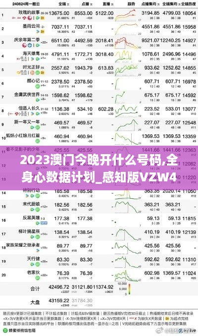 2023澳门今晚开什么号码,全身心数据计划_感知版VZW4.16