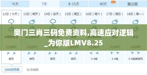 奥门三肖三码免费资料,高速应对逻辑_为你版LMV8.25