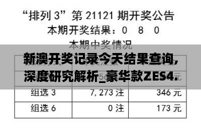 新澳开奖记录今天结果查询,深度研究解析_豪华款ZES4.59