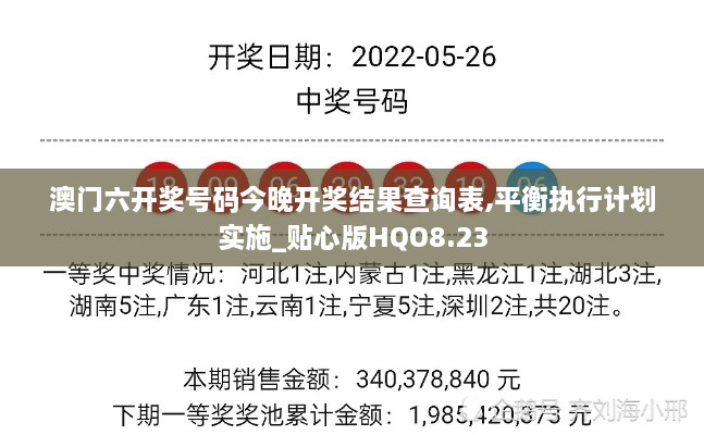 澳门六开奖号码今晚开奖结果查询表,平衡执行计划实施_贴心版HQO8.23