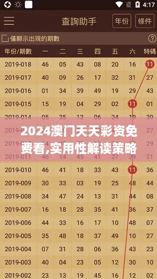 2024澳门天天彩资免费看,实用性解读策略_时尚版IMZ8.33