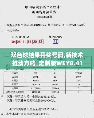 双色球结果开奖号码,新技术推动方略_定制版WEY8.41