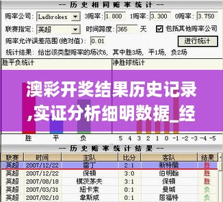 澳彩开奖结果历史记录,实证分析细明数据_经典版PEN4.69