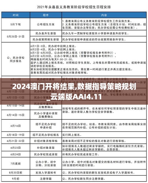 2024澳门开将结果,数据指导策略规划_云端版AAI4.11