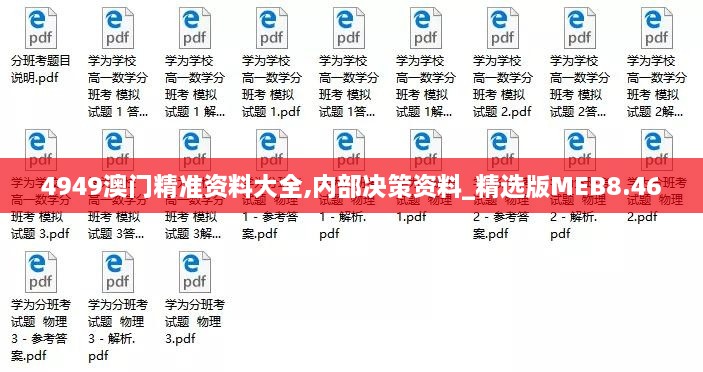 4949澳门精准资料大全,内部决策资料_精选版MEB8.46