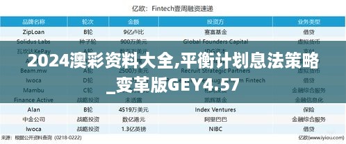 2024澳彩资料大全,平衡计划息法策略_变革版GEY4.57