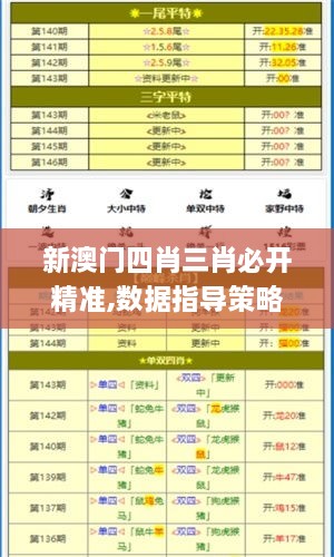 新澳门四肖三肖必开精准,数据指导策略规划_加速版SVD8.44