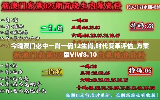 今晚澳门必中一肖一码12生肖,时代变革评估_方案版VIW8.10