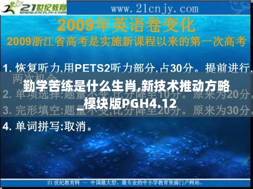 勤学苦练是什么生肖,新技术推动方略_模块版PGH4.12