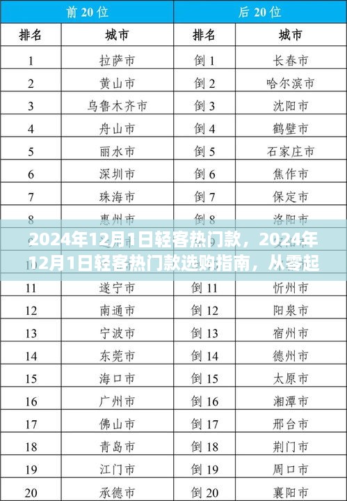 2024年12月轻客热门款选购指南，从零起步的全攻略