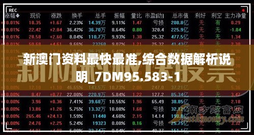 新澳门资料最快最准,综合数据解析说明_7DM95.583-1