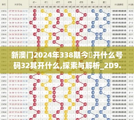 新澳门2024年338期今睌开什么号码32其开什么,探索与解析_2D9.756-9