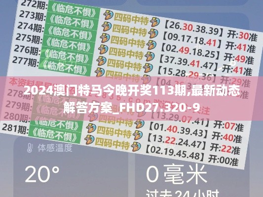 2024澳门特马今晚开奖113期,最新动态解答方案_FHD27.320-9