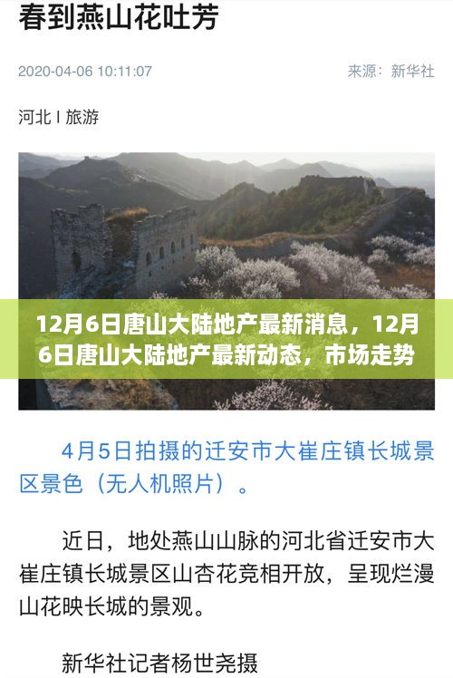 唐山大陆地产最新动态及市场走势展望，热门项目与未来展望于12月6日揭秘