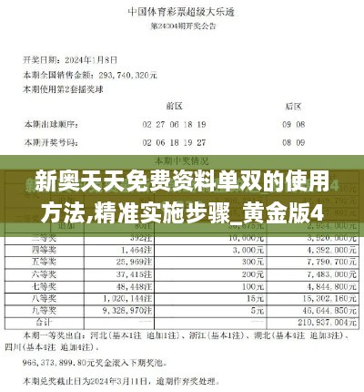 新奥天天免费资料单双的使用方法,精准实施步骤_黄金版4.678