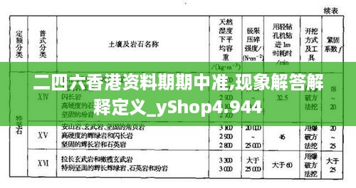 二四六香港资料期期中准,现象解答解释定义_yShop4.944