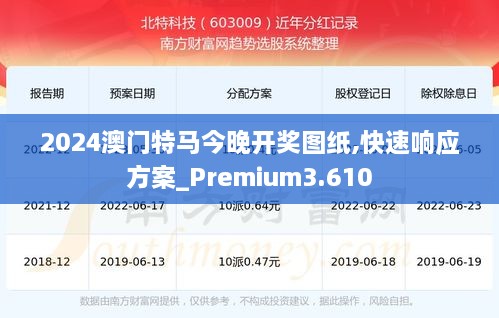 2024澳门特马今晚开奖图纸,快速响应方案_Premium3.610