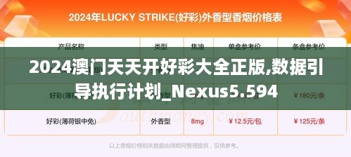 2024澳门天天开好彩大全正版,数据引导执行计划_Nexus5.594