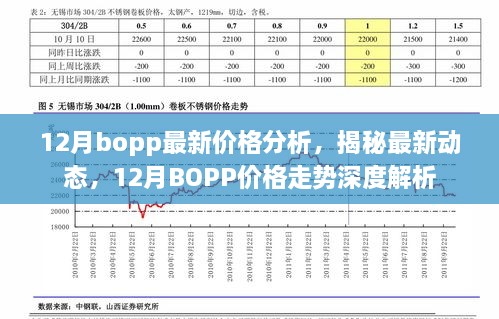 揭秘最新动态，深度解析12月BOPP价格走势与最新价格分析