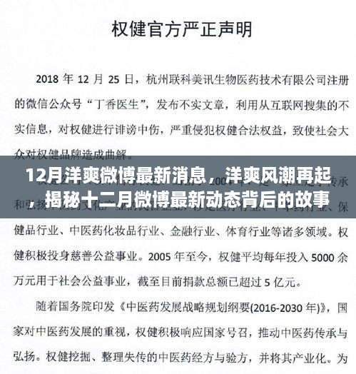 揭秘洋爽微博最新动态，风潮再起背后的故事