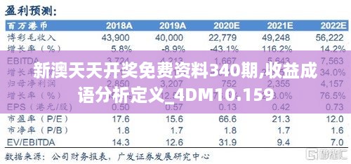 新澳天天开奖免费资料340期,收益成语分析定义_4DM10.159