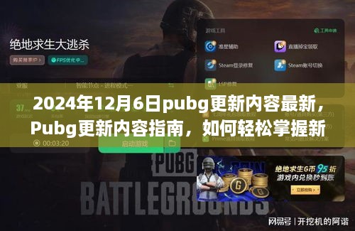 Pubg 2024年更新指南，掌握新特性，迈向吃鸡巅峰——适用于初学者与进阶用户