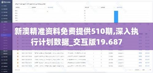 新澳精准资料免费提供510期,深入执行计划数据_交互版19.687