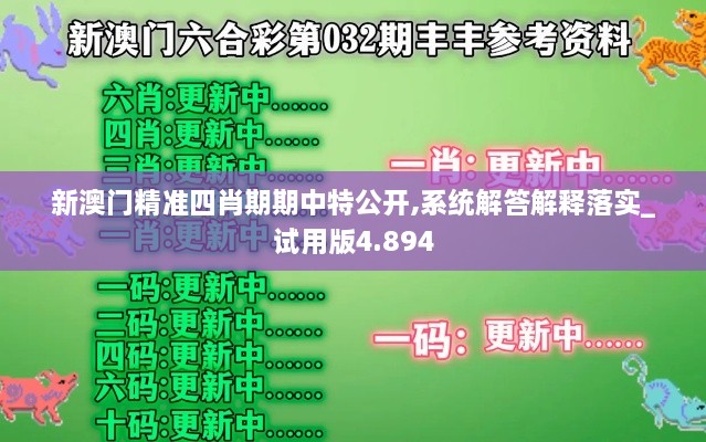 新澳门精准四肖期期中特公开,系统解答解释落实_试用版4.894