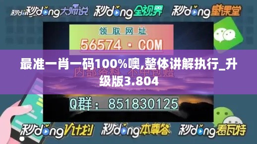 最准一肖一码100%噢,整体讲解执行_升级版3.804