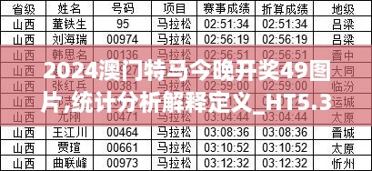 2024澳门特马今晚开奖49图片,统计分析解释定义_HT5.383