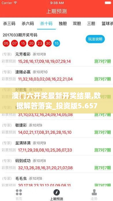 澳门六开奖最新开奖结果,数据解答落实_投资版5.657