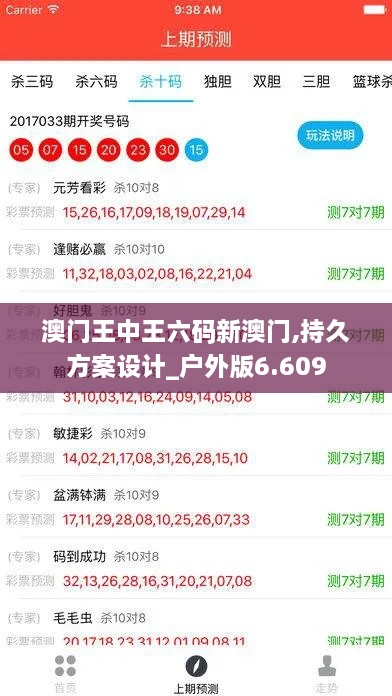 澳门王中王六码新澳门,持久方案设计_户外版6.609