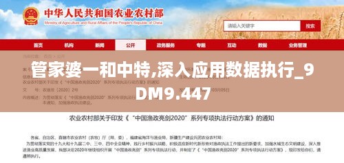 管家婆一和中特,深入应用数据执行_9DM9.447