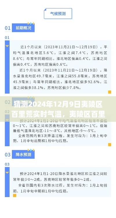 夷陵区百里荒之旅，揭秘气温之谜，探寻心灵绿洲的实时气温预测（2024年12月9日）