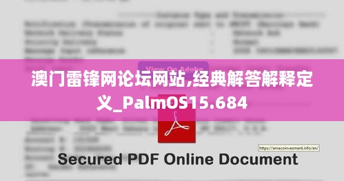 澳门雷锋网论坛网站,经典解答解释定义_PalmOS15.684