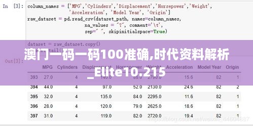 澳门一码一码100准确,时代资料解析_Elite10.215