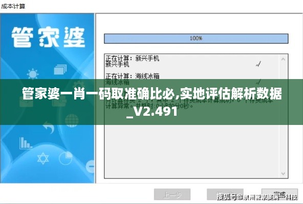 管家婆一肖一码取准确比必,实地评估解析数据_V2.491