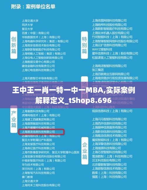 王中王一肖一特一中一MBA,实际案例解释定义_tShop8.696