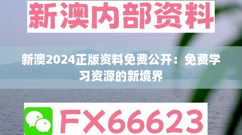 新澳2024正版资料免费公开：免费学习资源的新境界