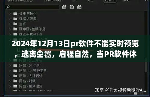 心灵之旅启程自然，PR软件休眠日下的奇妙瞬间