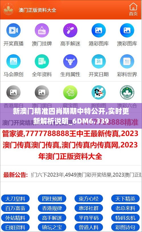 新澳门精准四肖期期中特公开,实时更新解析说明_6DM6.339