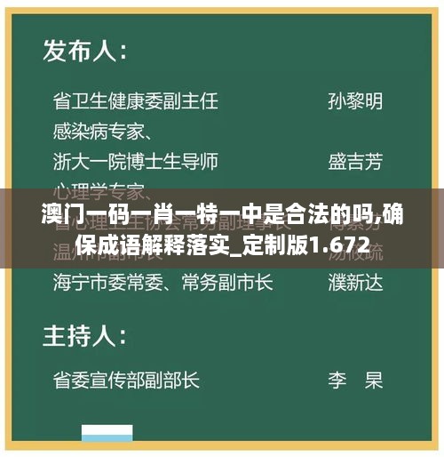 澳门一码一肖一特一中是合法的吗,确保成语解释落实_定制版1.672